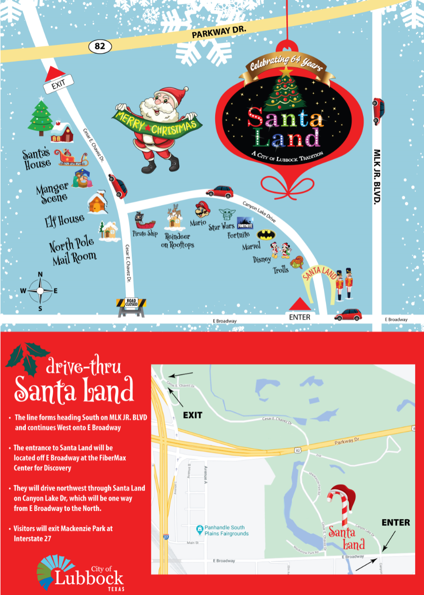 City of Lubbock, Texas News Drivethru Santa Land Map Update